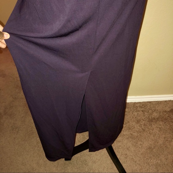 💜💜💜Express Deep Purple Straight Long Skirt - Picture 3 of 8